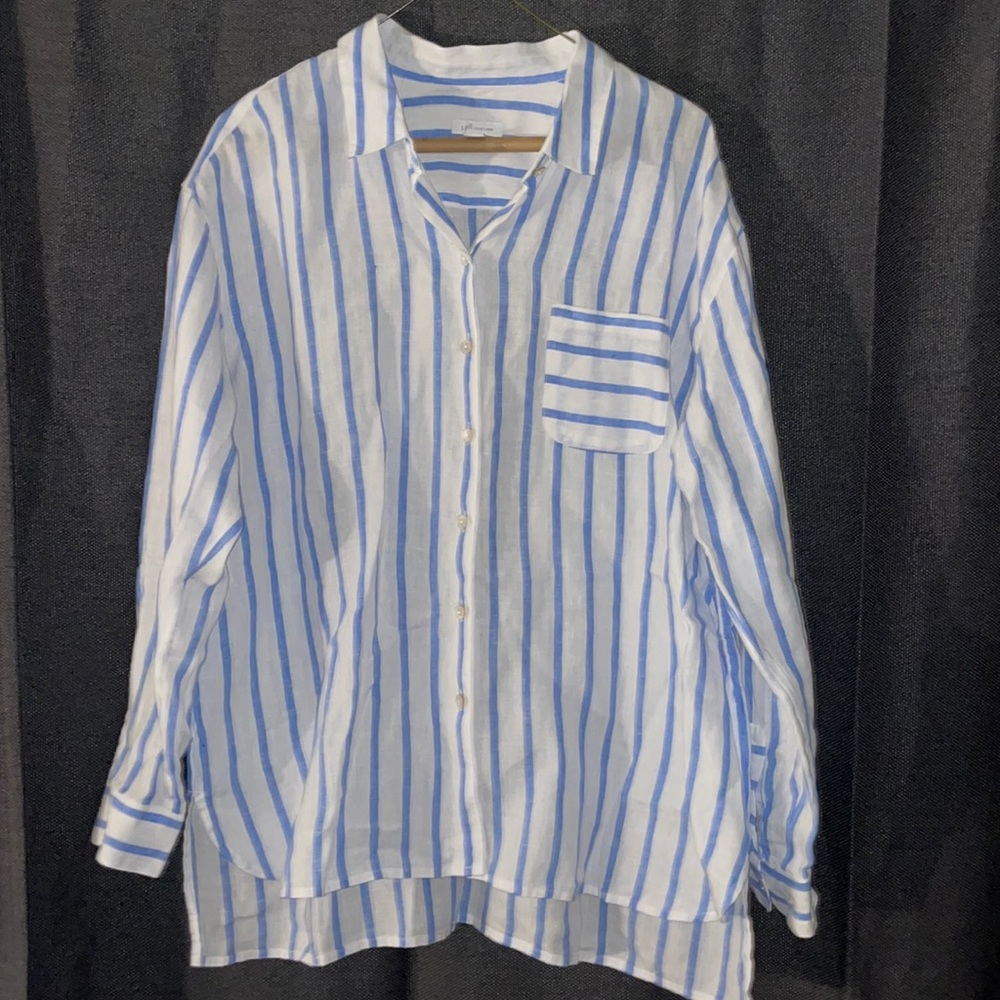 J Jill linen button down shirt